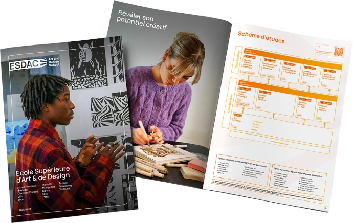 Brochure des formations en design de l'ESDAC